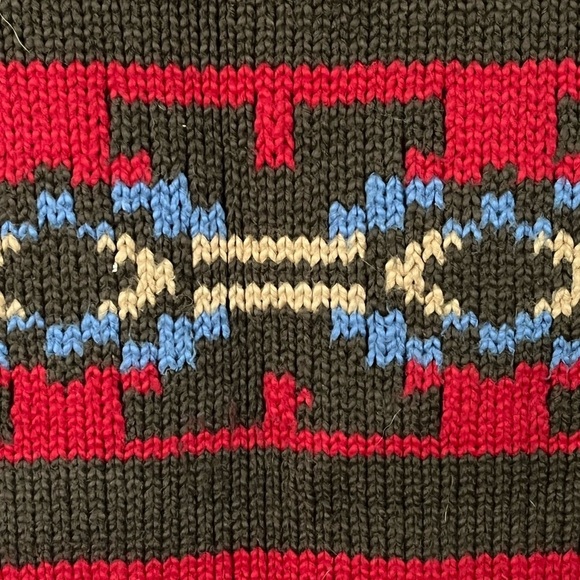 Vintage MILLIGAN BRAND KNITS Chunky Southwestern Hand Knit Vest XL Made in USA - Picture 8 of 12